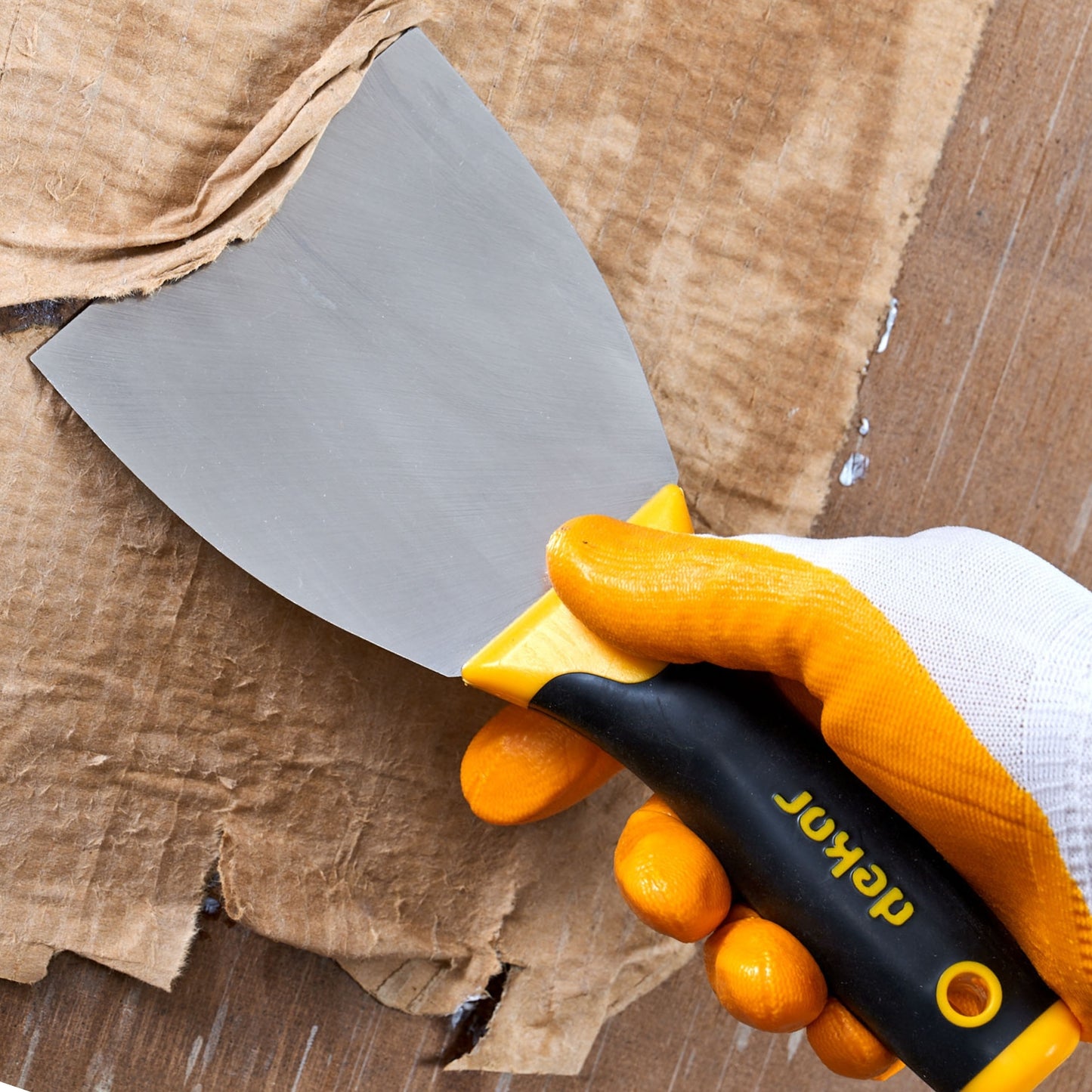 DEKOR Putty Knife - 4" - German Stainless Steel - Soft Grip