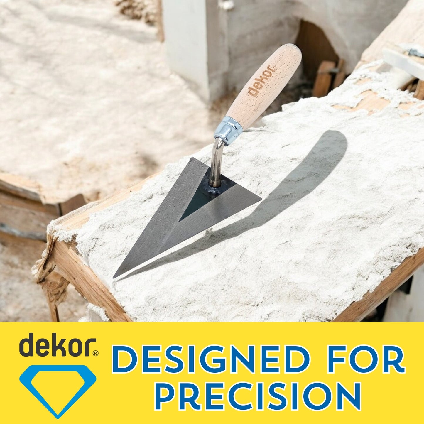 DEKOR Pointing Trowel - 5.5" - Spring Steel - Wooden Handle