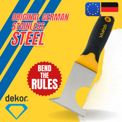 DEKOR Painters Tool - 2.56" - German Stainless Steel - Soft Grip