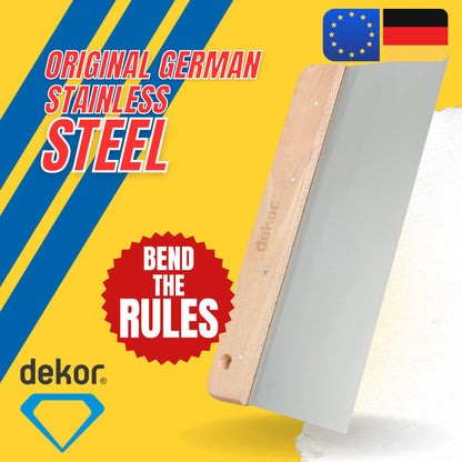 DEKOR Taping Knife - 12" - German Stainless Steel - Wooden Handle