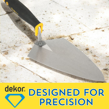 DEKOR London Style Pointing Trowel -  7" - Ergonomic Soft Grip