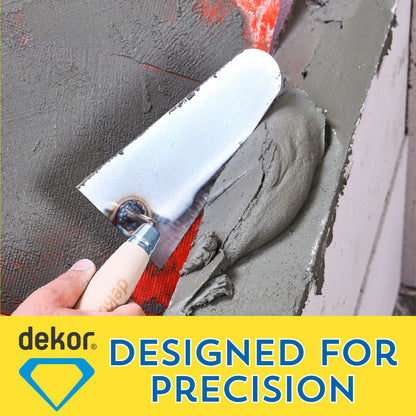 DEKOR Plaster and Brick Trowel - 8" - German Stainless Steel - Wooden Handle